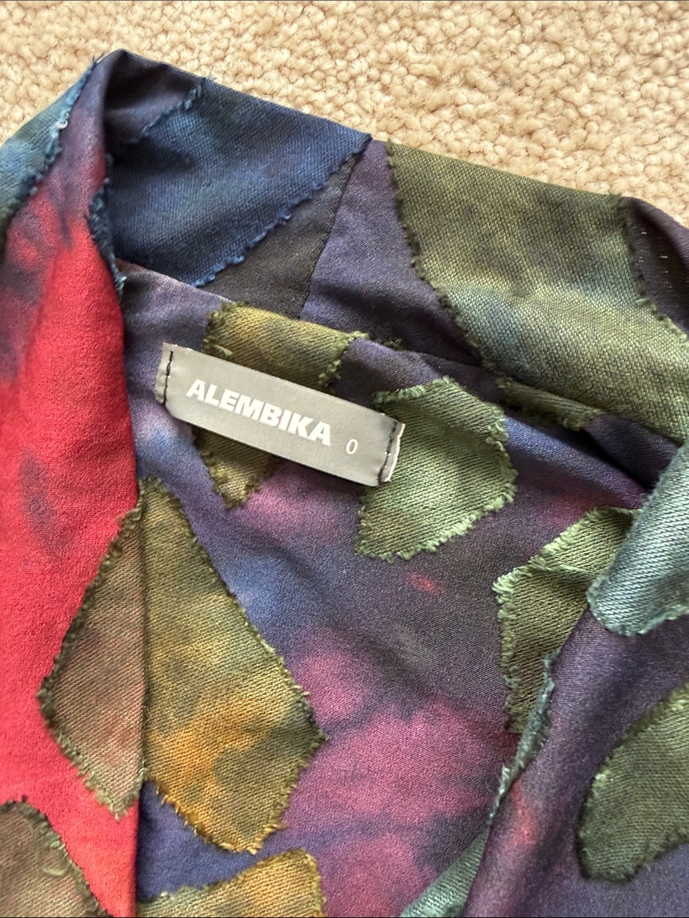 Alembika Sunburst Cocoon Abstract Mid Long Sleeve Dress - Picture 6 of 11